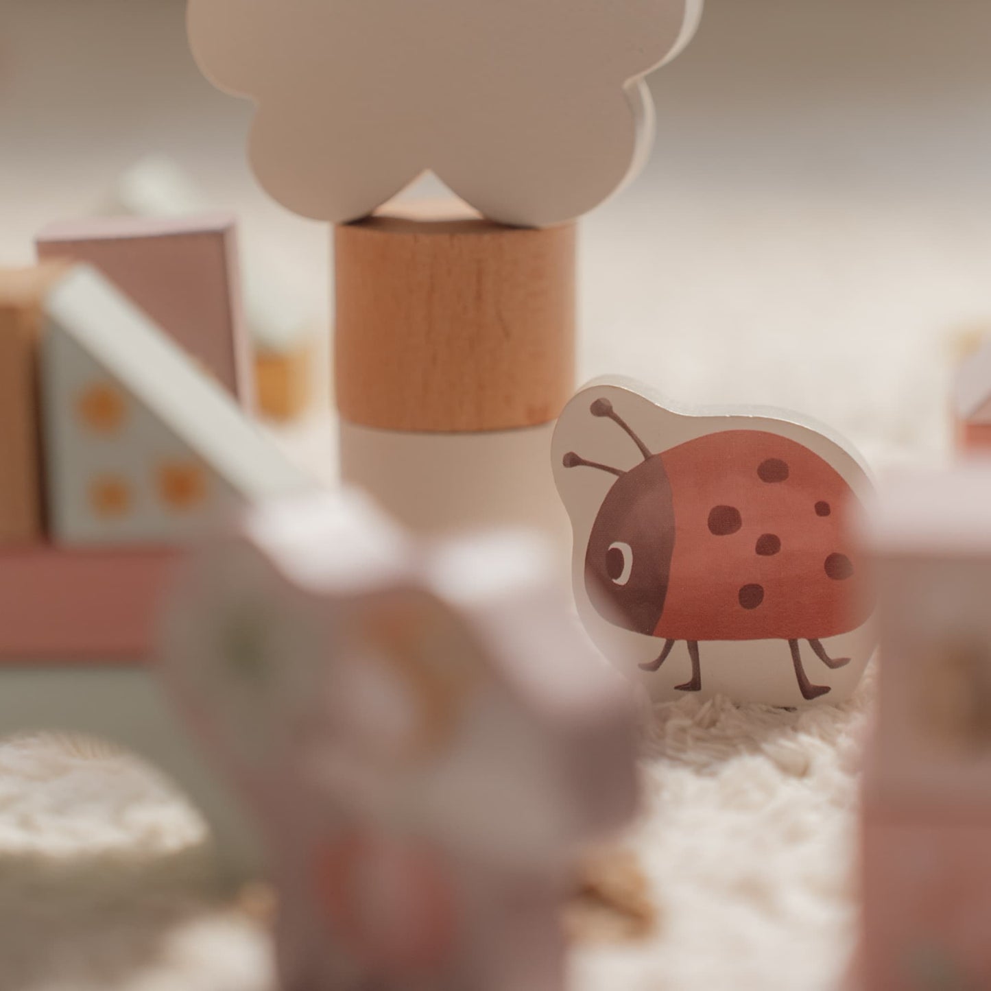 LITTLE DUTCH Drevené detské kocky v tube FAIRY GARDEN