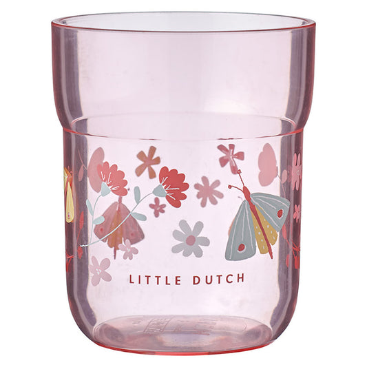 LITTLE DUTCH Plastový detský pohárik na pitie 250 ml KVETY A MOTÝLE