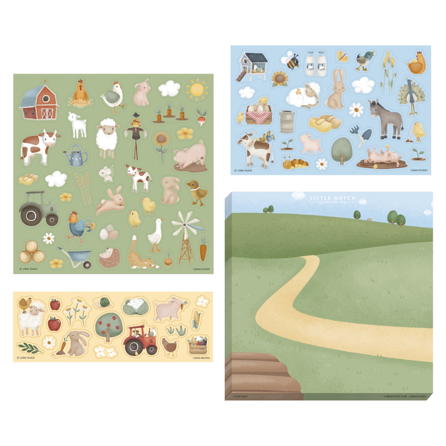 LITTLE DUTCH Detská sada so samolepkami FARMA