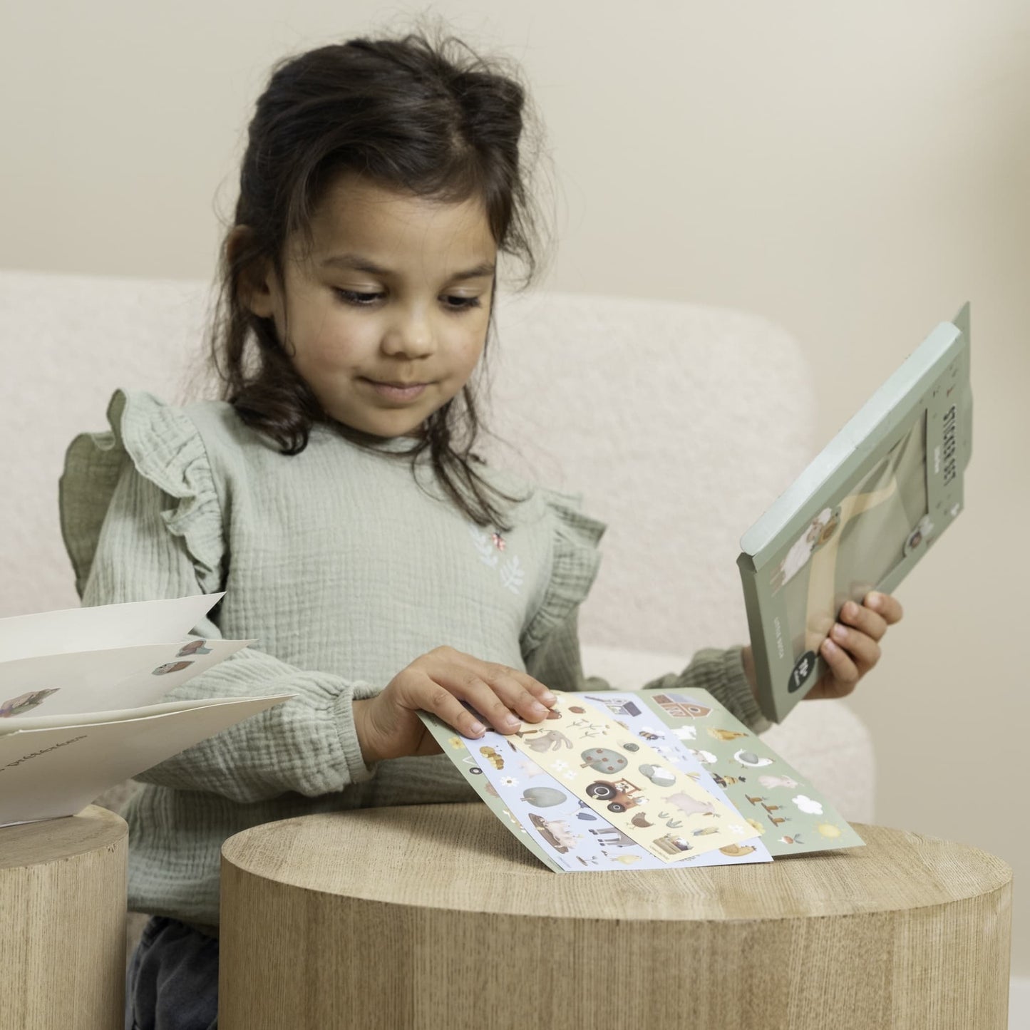 LITTLE DUTCH Detská sada so samolepkami FARMA