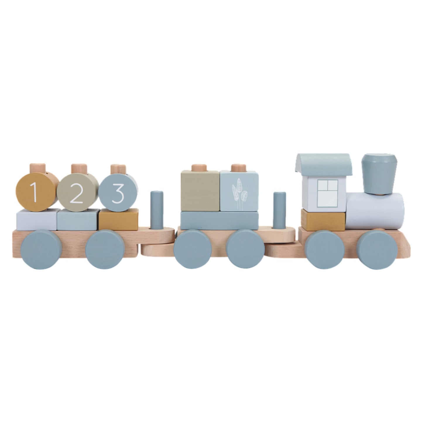 LITTLE DUTCH Drevený detský vláčik OCEAN BLUE