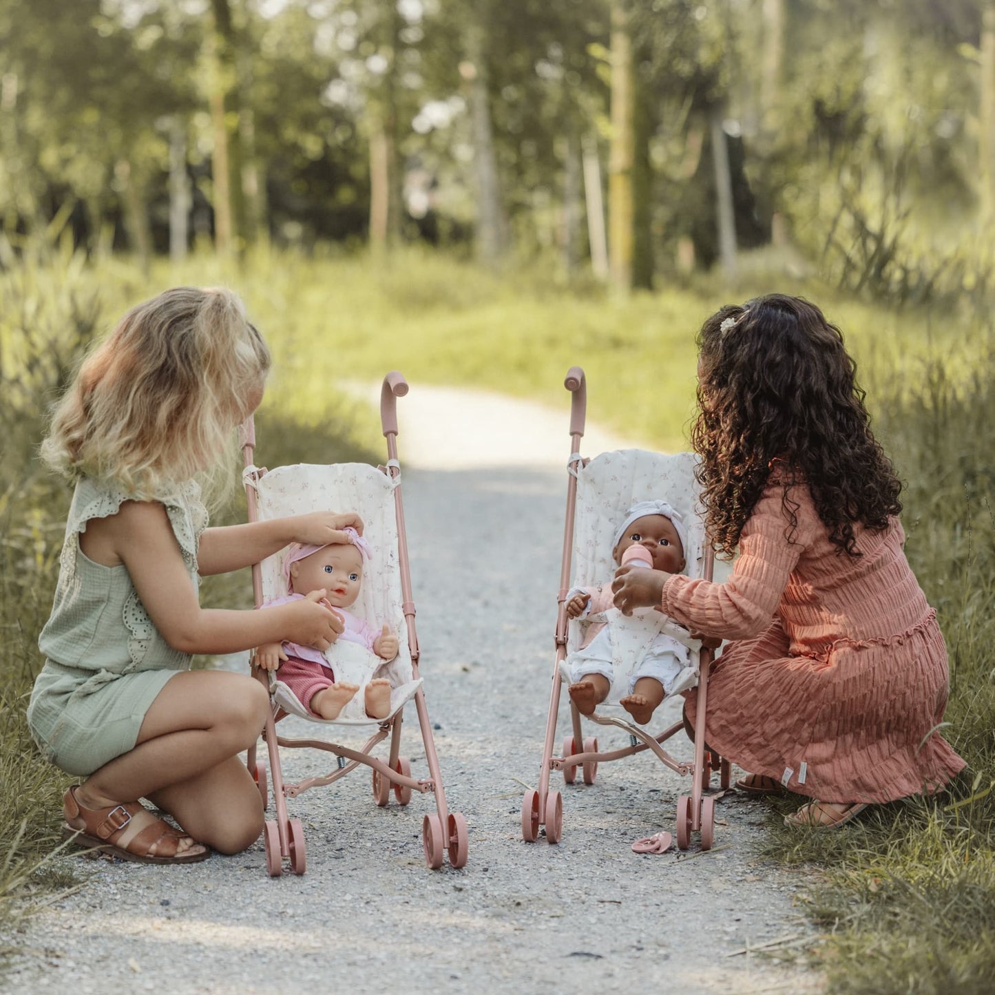 LITTLE DUTCH Kovový detský skladací kočík pre bábiky