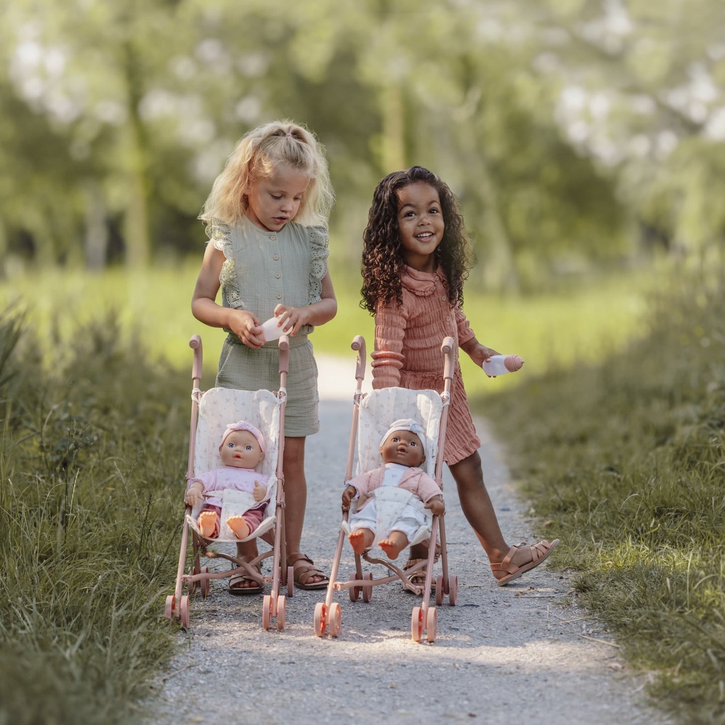 LITTLE DUTCH Kovový detský skladací kočík pre bábiky